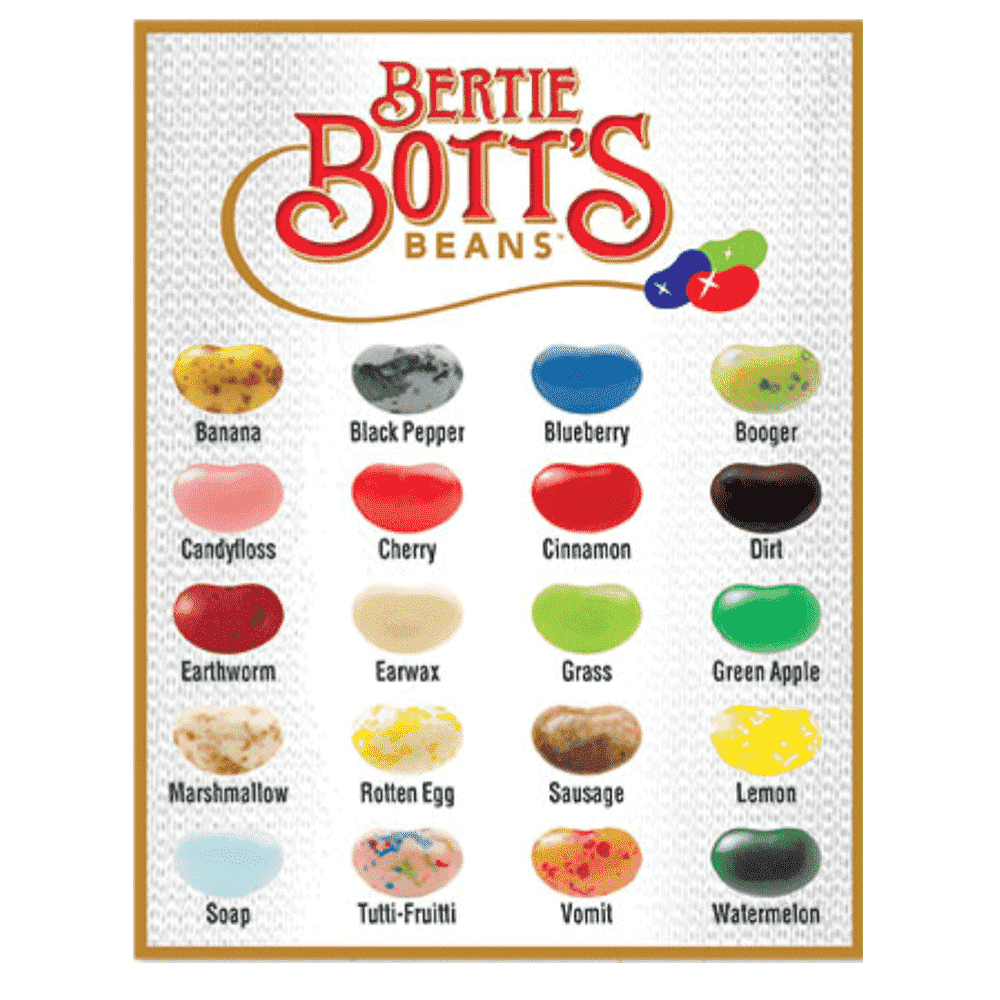 Bertie Botts Grageas de todos los sabores – Mona Store
