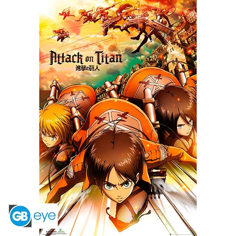 Ataque a los titanes (Shingeki no kyojin) - Attack Póster, Lámina