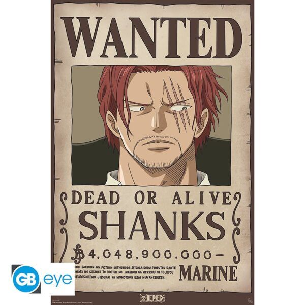 Poster Shanks One Piece Wanted 91.5x61cm